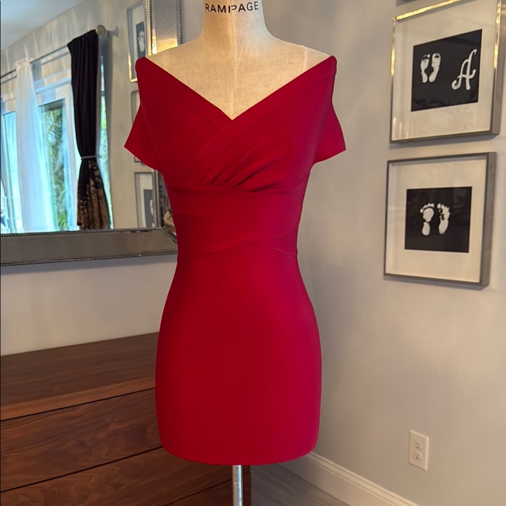 Sexy Women's Little Red Off-Shoulder Dress